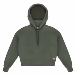 Hunter Womens/Ladies Liza Crop Hoodie - L, Deep Lichen Green