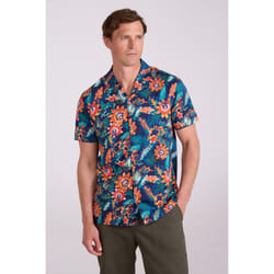 Mountain Warehouse Mens Palm Leaf Beach Shirt - XXL, Bright Blue