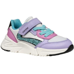 Geox Girls Loftus Trainers - 5 UK Child, Lilac/Turquoise/White/Pink
