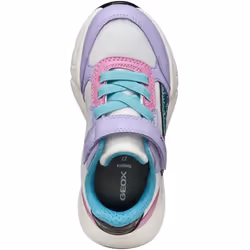 Geox Girls Loftus Trainers - 5 UK Child, Lilac/Turquoise/White/Pink