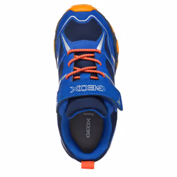 Geox Boys Magnetar Abx Trainers - 2.5 UK Child, Royal Blue/Orange