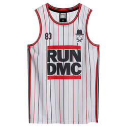 Amplified Mens Tricky Run DMC Basketball Jersey - XXL, White