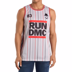 Amplified Mens Tricky Run DMC Basketball Jersey - XXL, White