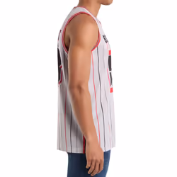 Amplified Mens Tricky Run DMC Basketball Jersey - XXL, White