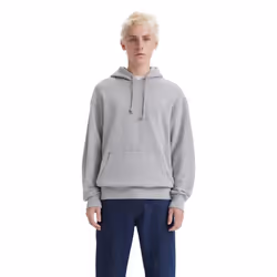 Levis Mens Graphic Relaxed Fit Hoodie - S, Grey Marl