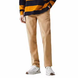 Lacoste Mens Gabardine Stretch Slim Trousers - 40R, Beige