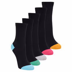 Mountain Warehouse Childrens/Kids Mid Calf Polygiene Everyday Socks (Pack of 5) - 2 UK-5 UK, Black