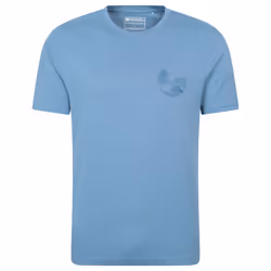 Mountain Warehouse Mens Camping Sketch T-Shirt - XS, Blue