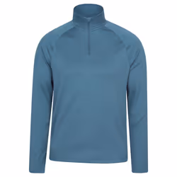 Mountain Warehouse Mens Spin Textured Half Zip Sweatshirt - XXL, Light Blue
