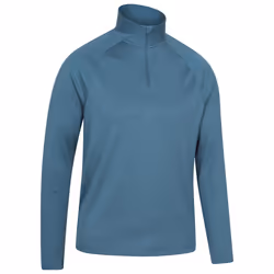 Mountain Warehouse Mens Spin Textured Half Zip Sweatshirt - XXL, Light Blue