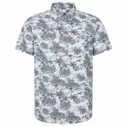 Mountain Warehouse Mens Tropical Printed Short-Sleeved Shirt - XXL, Off White