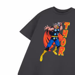 Thor Boys Short-Sleeved T-Shirt - 11-12 Years, Charcoal
