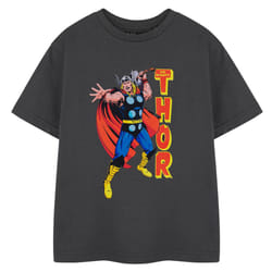 Thor Boys Short-Sleeved T-Shirt - 9-10 Years, Charcoal