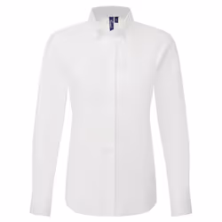 Premier Womens/Ladies Supreme Oxford Long-Sleeved Shirt - XL, White