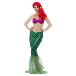Smiffys Womens/Ladies Deluxe Mermaid Costume - M, Green/Pink/Nude