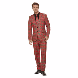 Smiffys Mens Tartan Costume Suit Set