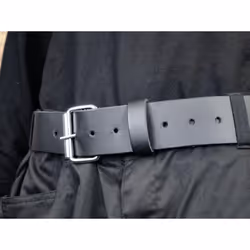 Faithfull Heavy-duty Leather Belt Black