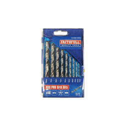 Faithfull Professional Hss Drill Set In Plastic Case