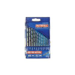 Faithfull Professional Hss Drill Set In Plastic Case