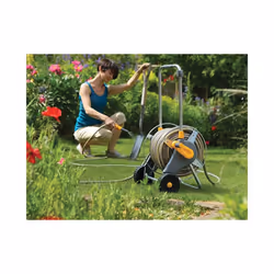 Hozelock 2436 60m Metal Pro Hose Cart & 30m Of 12.5mm Hose