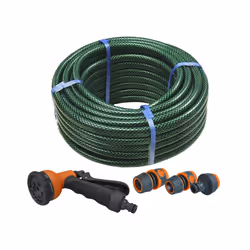 Faithfull Pvc Garden Hose With Fittings & Spray Gun