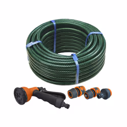 Faithfull Pvc Garden Hose With Fittings & Spray Gun