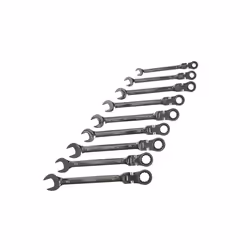 Faithfull Ratchet Combination Spanner Flex Head Set, 9 Piece