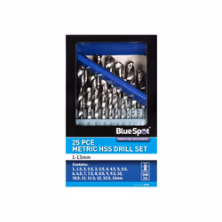 Bluespot Tools Hss Drill Bit Set, 25 Piece