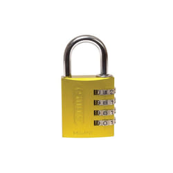 Abus Mechanical 145 Series Aluminium Combination Padlock - 40 mm, Yellow