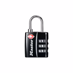 Master Lock Tsa 3-digit Combination Black Finish 30mm Padlock