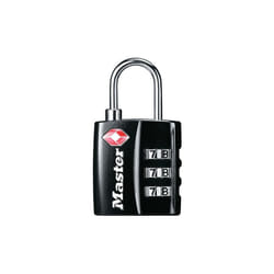 Master Lock Tsa 3-digit Combination Black Finish 30mm Padlock