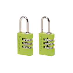 Master Lock Aluminium 3-digit Combination 20mm Padlock Colour X 2
