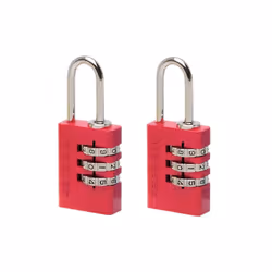 Master Lock Aluminium 3-digit Combination 20mm Padlock Colour X 2