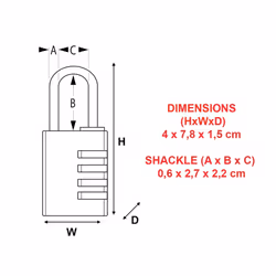 Master Lock Aluminium Combination Padlocks