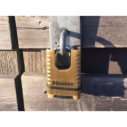 Master Lock Excell Closed Shackle Brass Combination 58mm Padlock