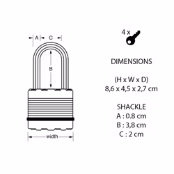 Master Lock Excell Laminated Steel Padlocks