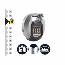 Master Lock Excell Discus 4-digit Combination 70mm Padlock