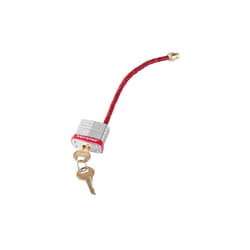 Master Lock Lockout Padlock With Flexible Braided Steel Cable Shackle