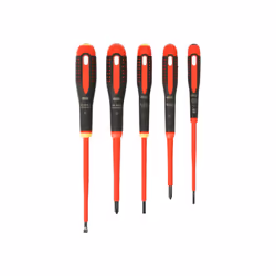 Bahco Be-9881s Ergo Vde Insulated Screwdriver Set, 5 Piece