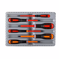 Bahco Be-9884s Ergo Vde Insulated Screwdriver Set, 6 Piece