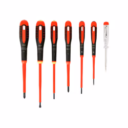 Bahco Be-9887s Ergo Vde Insulated Screwdriver Set, 7 Piece