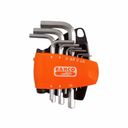 Bahco Be-9878 Metric Hex L-key Set, 9 Piece