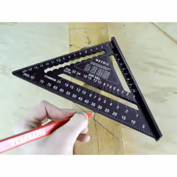Faithfull Prestige Quick Roofing Square Black Aluminium 180mm (metric)