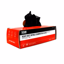 Scan Heavy-duty Nitrile Disposable Gloves, Black - One Size, Multi Colour