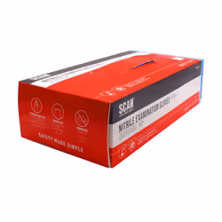 , Multi Colour) Scan Nitrile Disposable Gloves, Blue - Medium (Box of 100