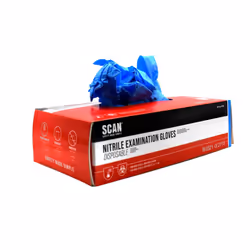 Scan Nitrile Disposable Gloves, Blue - One Size, Multi Colour