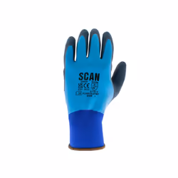 , Multi Colour) Scan Waterproof Latex Gloves - Medium (Size 8