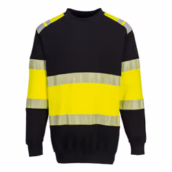 Portwest Unisex Adult PW3 FR Knitted Modaflame Hi-Vis Sweatshirt - XXL, Yellow/Black