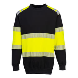 Portwest Unisex Adult PW3 FR Knitted Modaflame Hi-Vis Sweatshirt - XXL, Yellow/Black