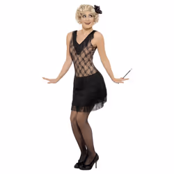 Smiffys Womens/Ladies All That Jazz Flapper Costume - S, Black